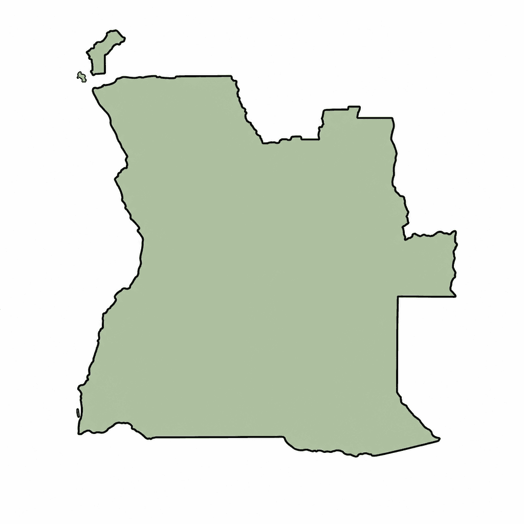 Angola Map Outline