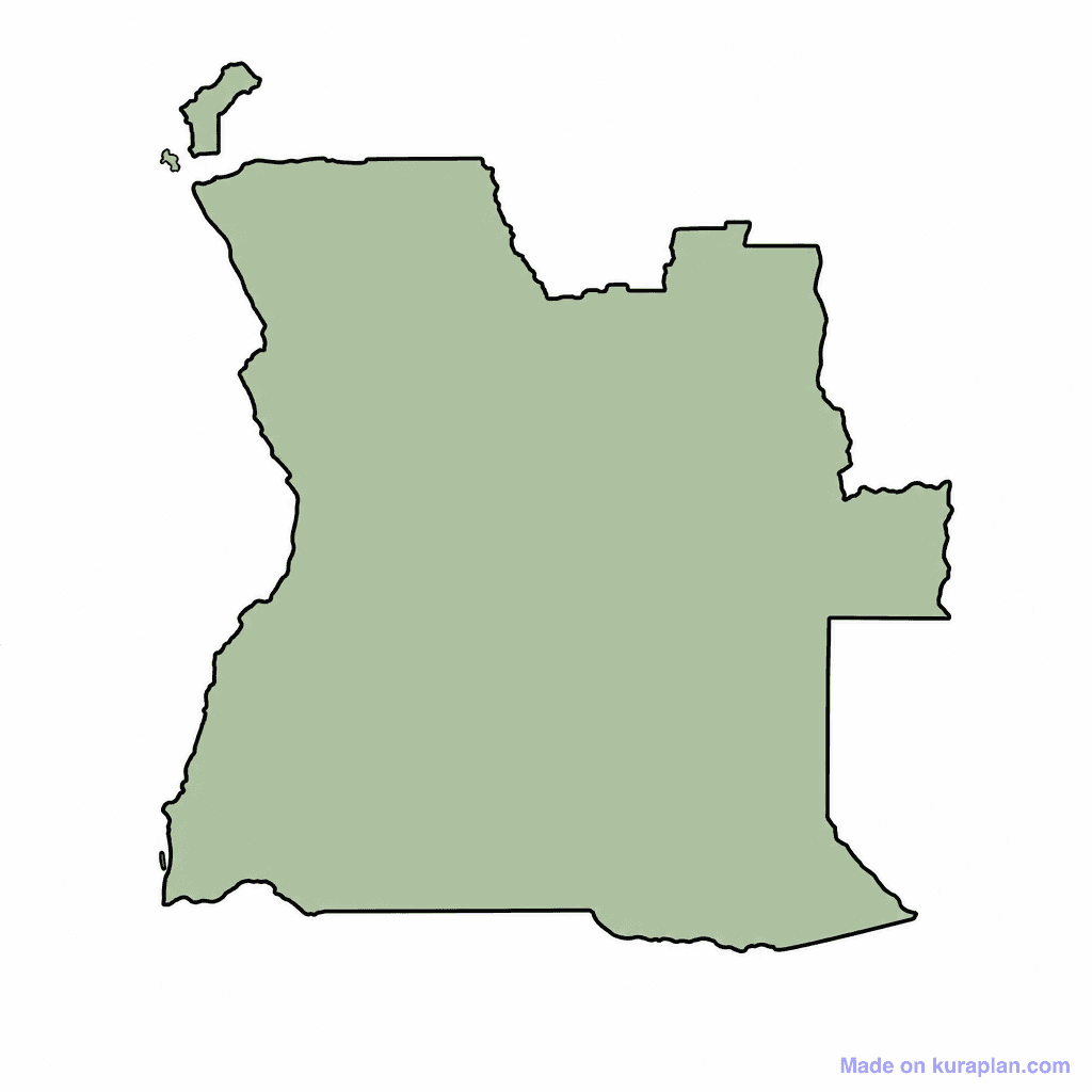 Angola Map Outline