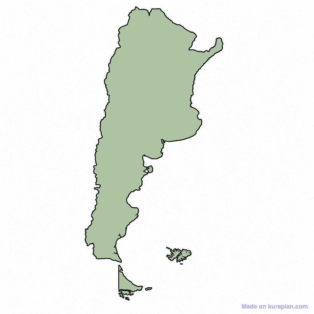 Argentina Map Outline