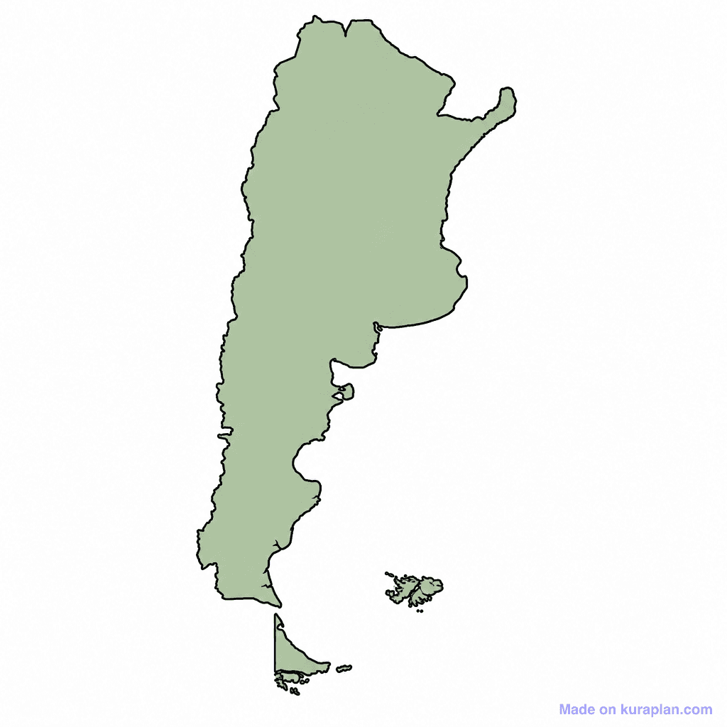 Argentina Map Outline
