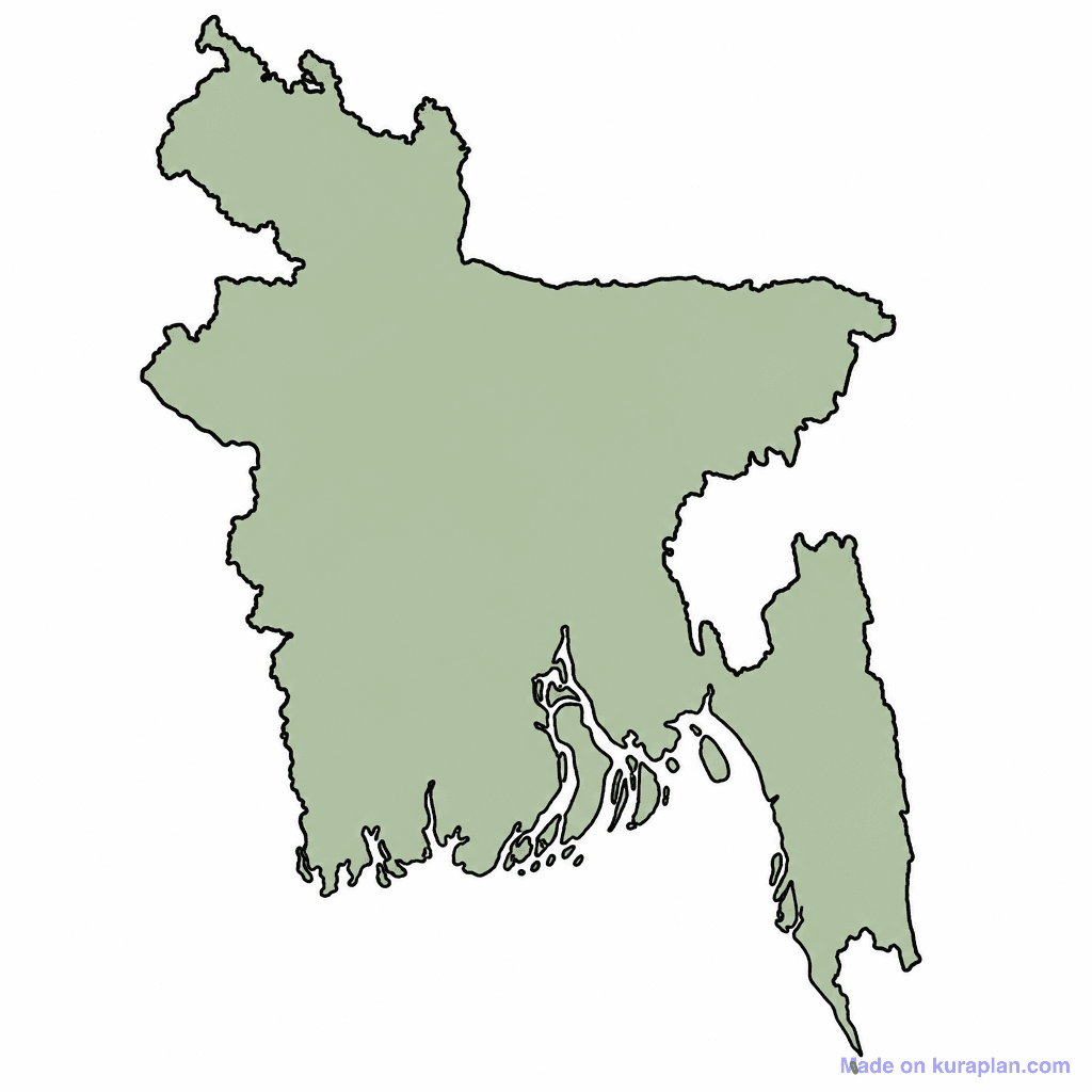 Bangladesh Map Outline