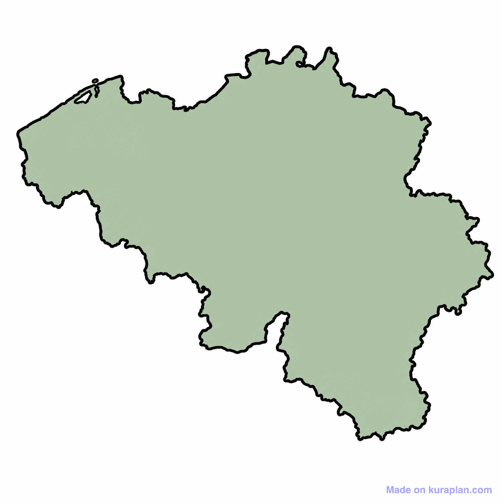 Belgium Map Outline