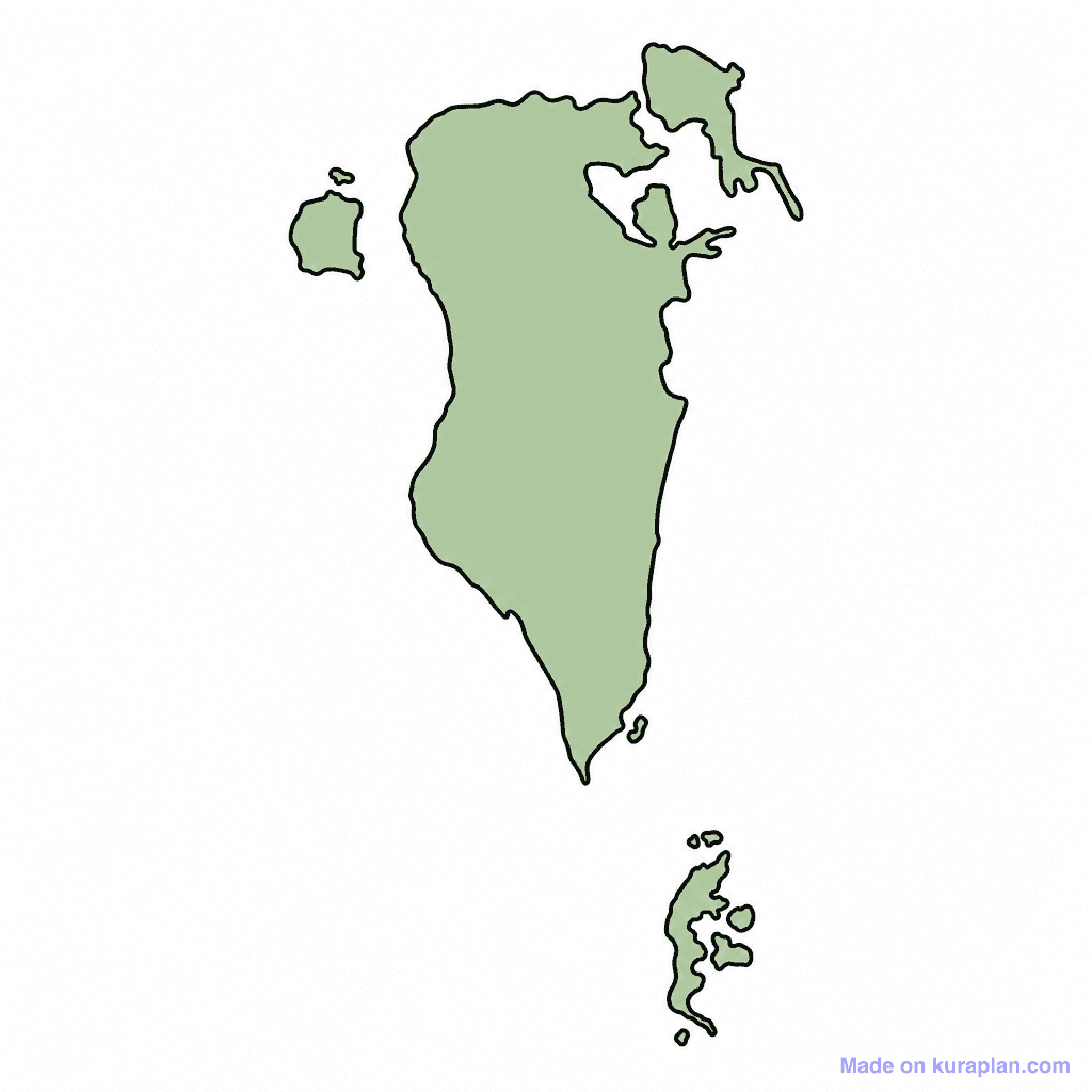 Bahrain Map Outline