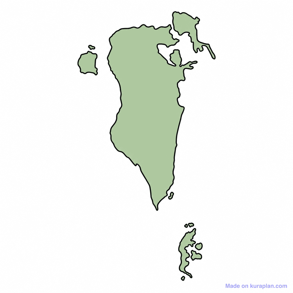 Bahrain Map Outline