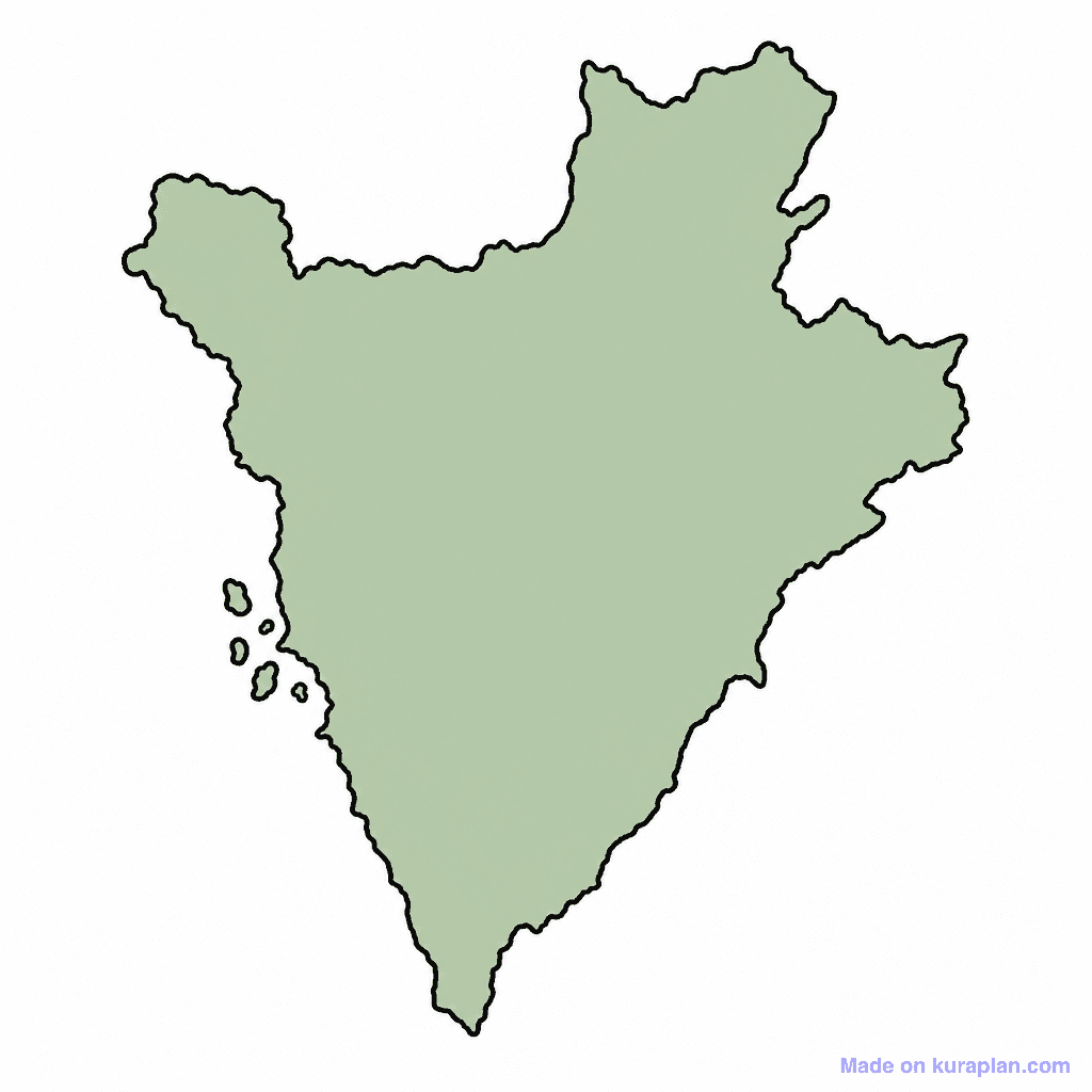 Burundi Map Outline