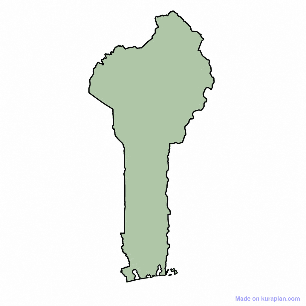 Benin Map Outline