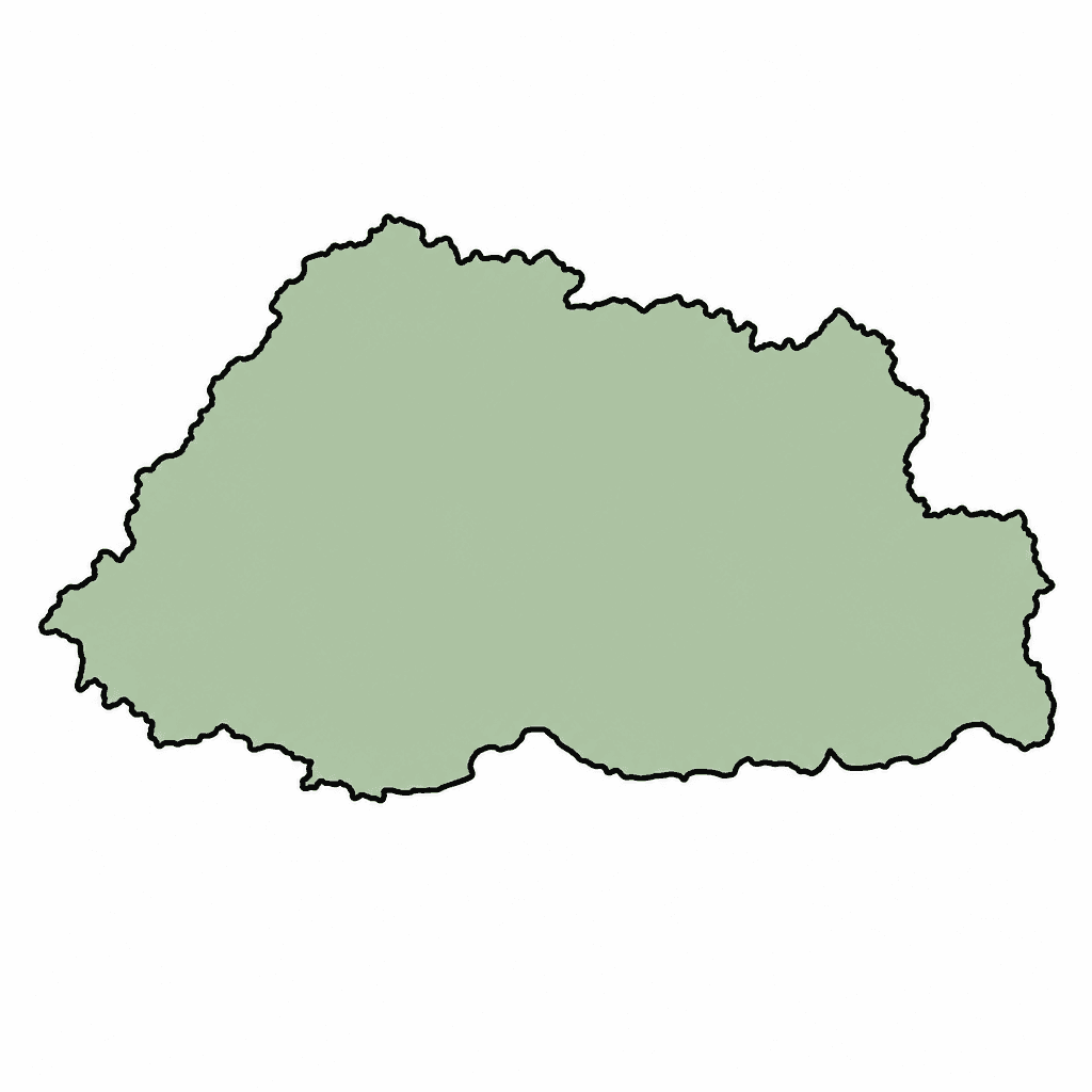 Bhutan Map Outline