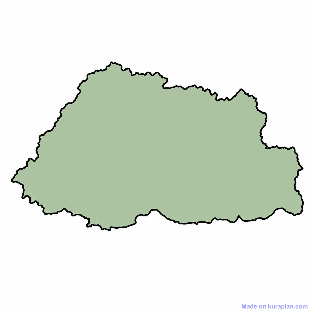 Bhutan Map Outline