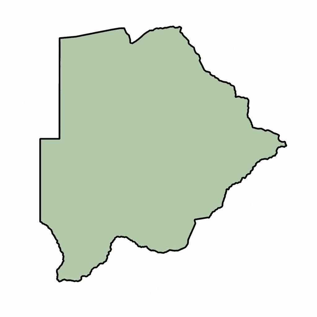 Botswana Map Outline