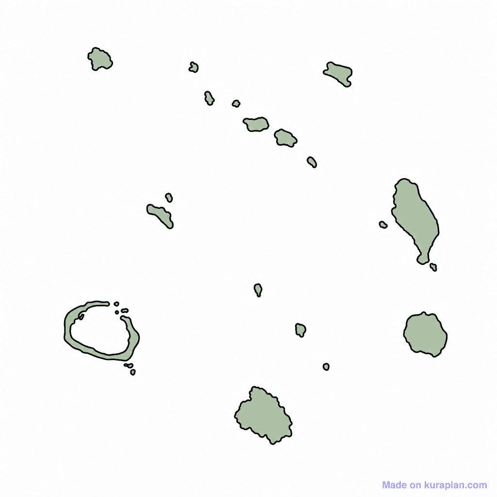 Cook Islands Map Outline