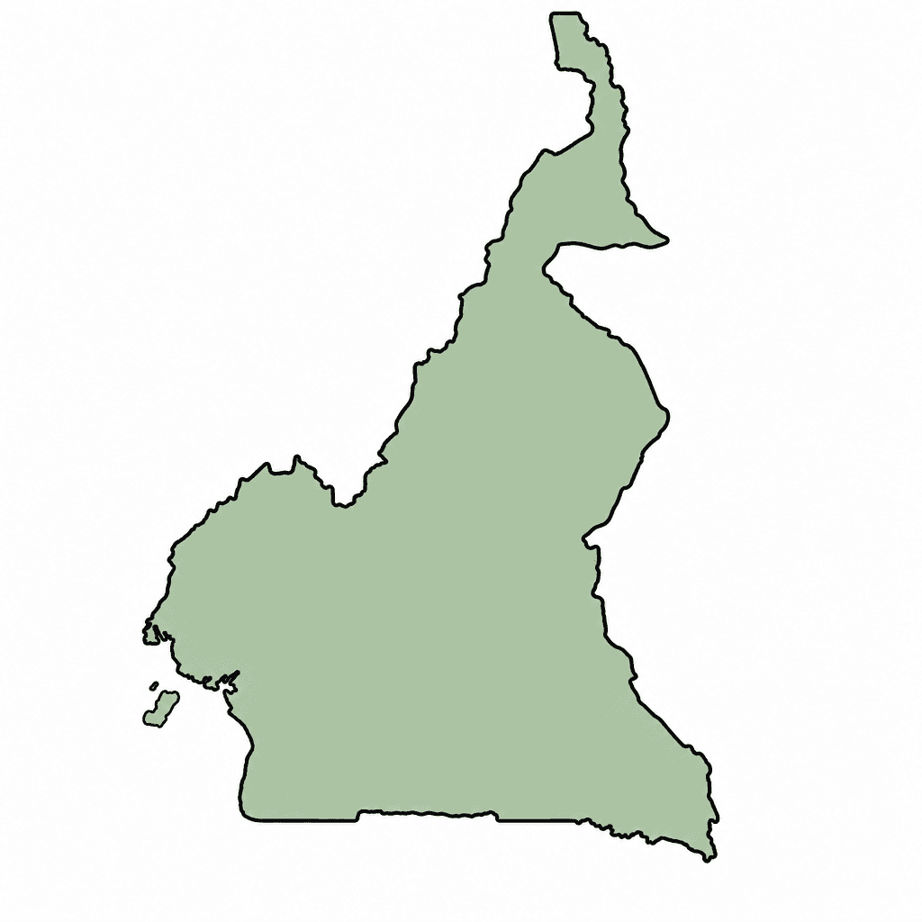 Cameroon Map Outline