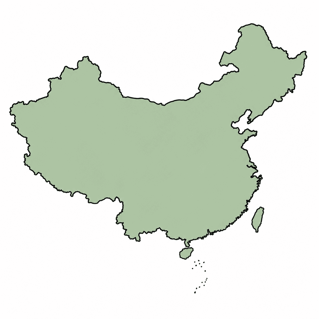 China Map Outline