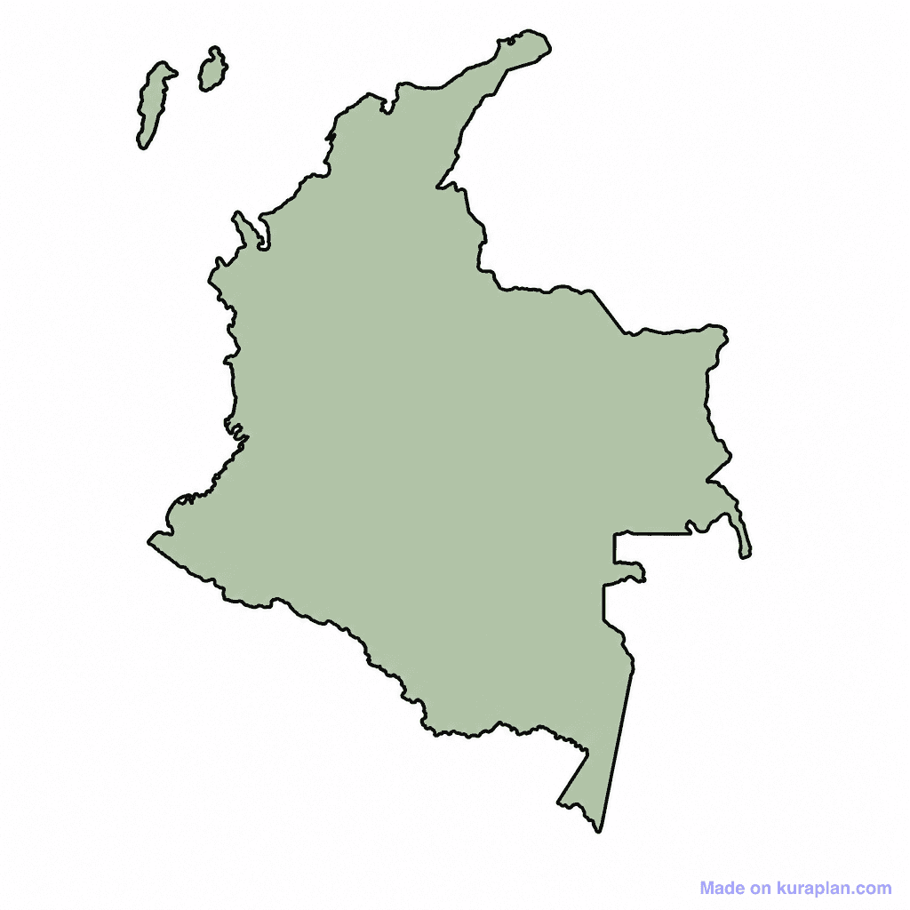Colombia Map Outline