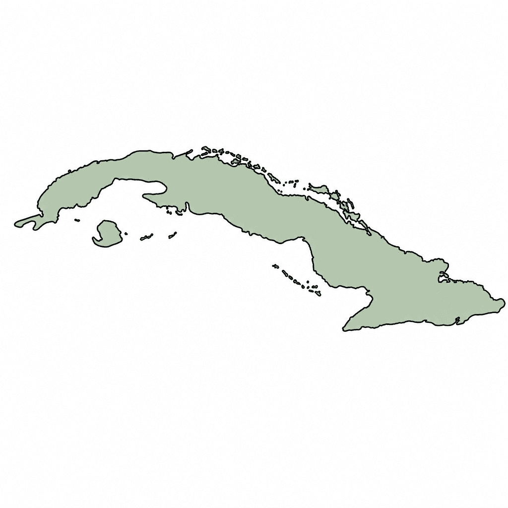 Cuba Map Outline