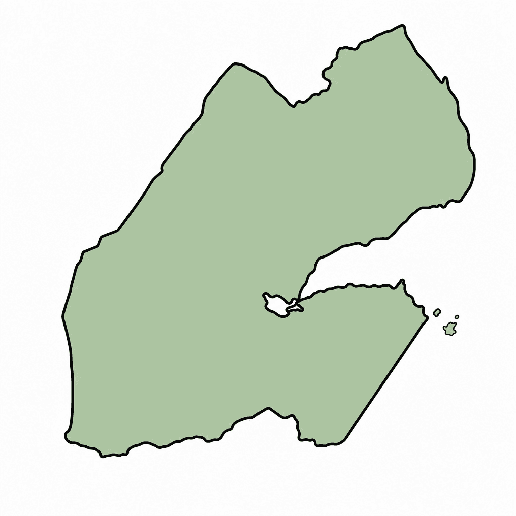 Djibouti Map Outline