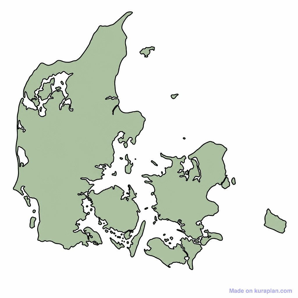Denmark Map Outline