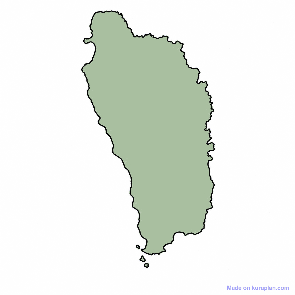 Dominica Map Outline