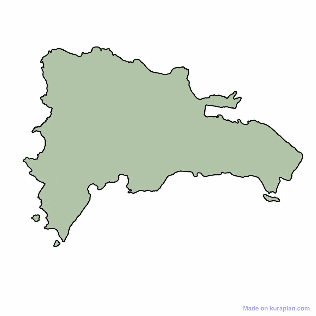 Dominican Republic Map Outline