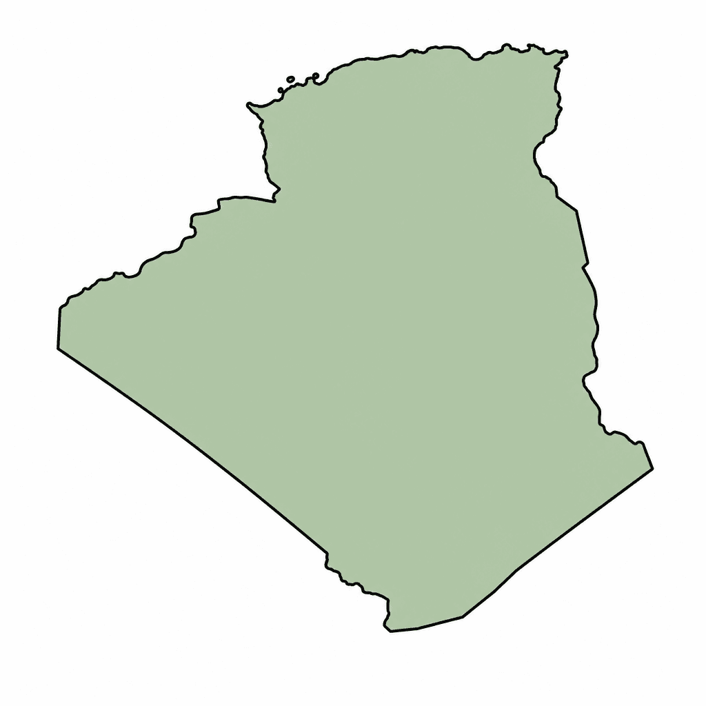 Algeria Map Outline