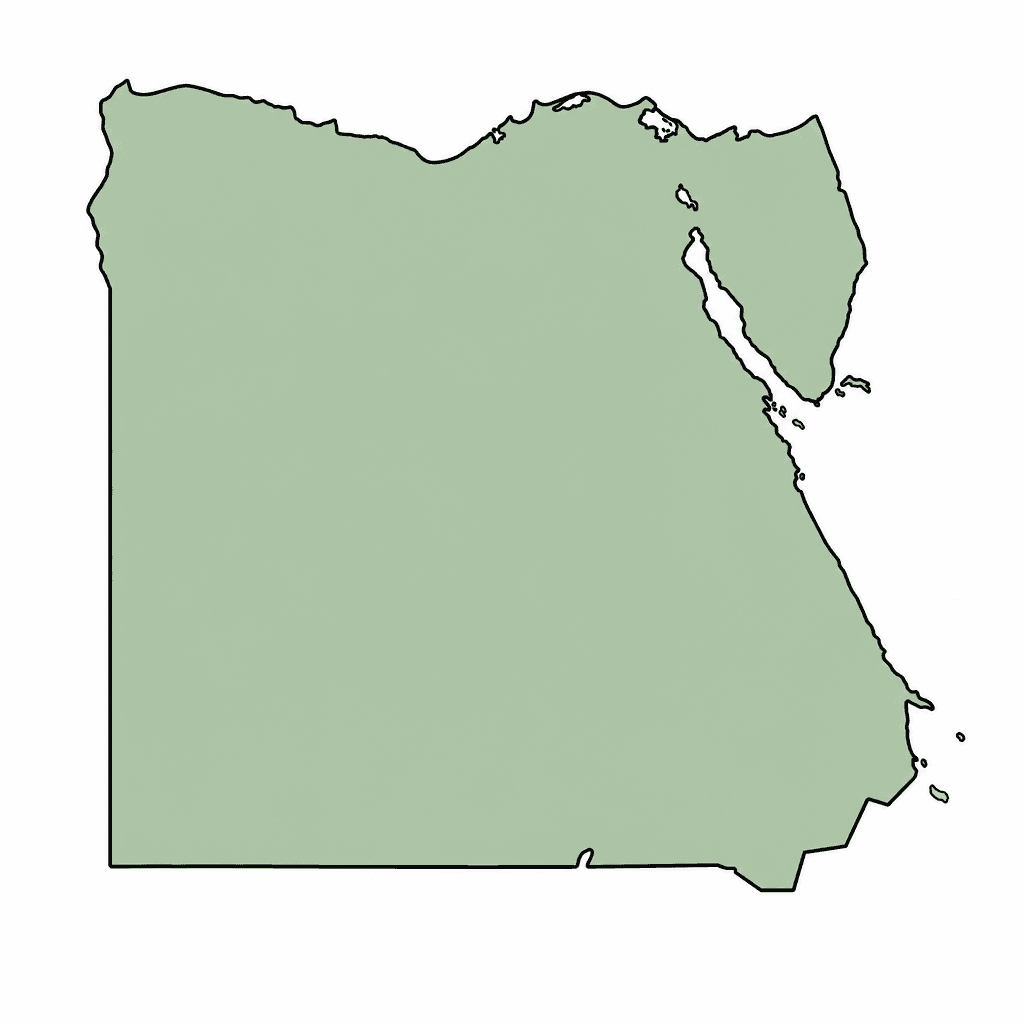 Egypt Map Outline