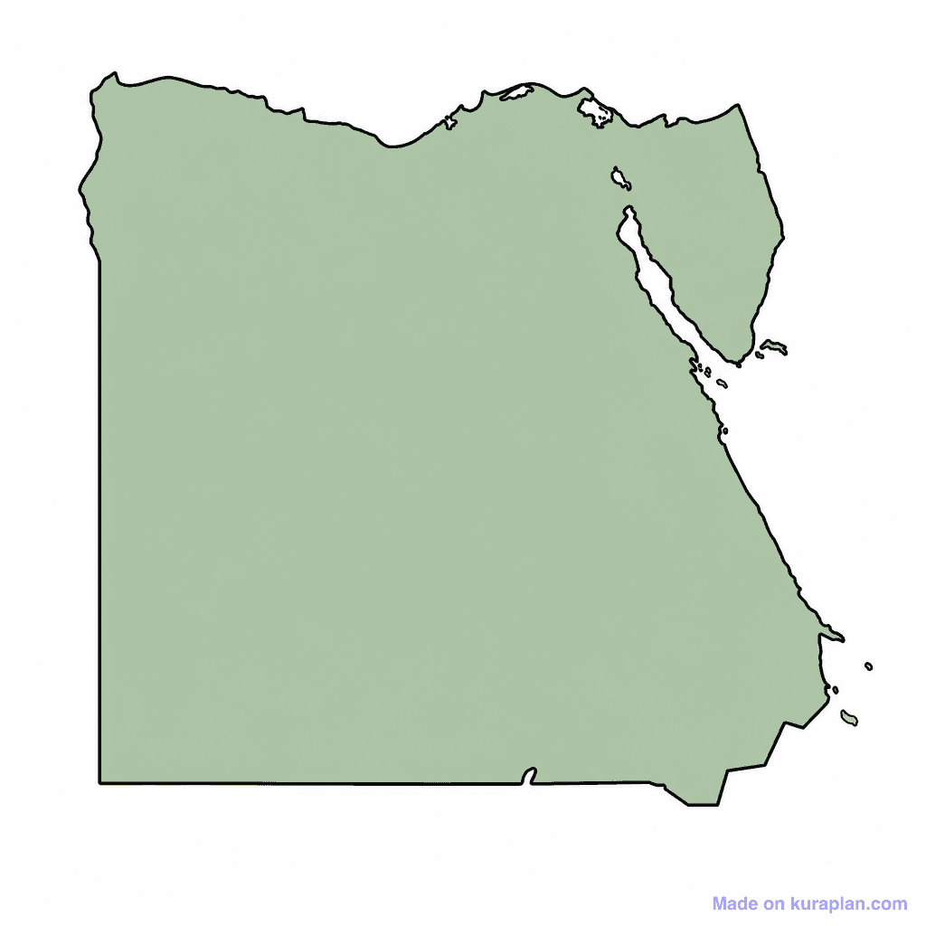 Egypt Map Outline