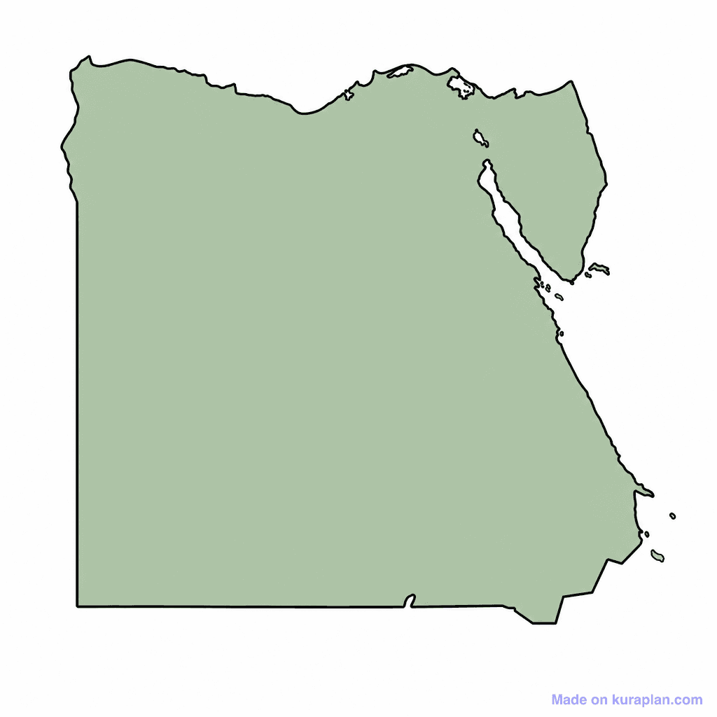 Egypt Map Outline
