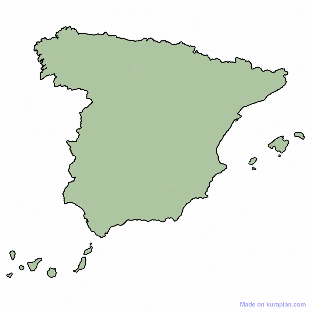 Spain Map Outline