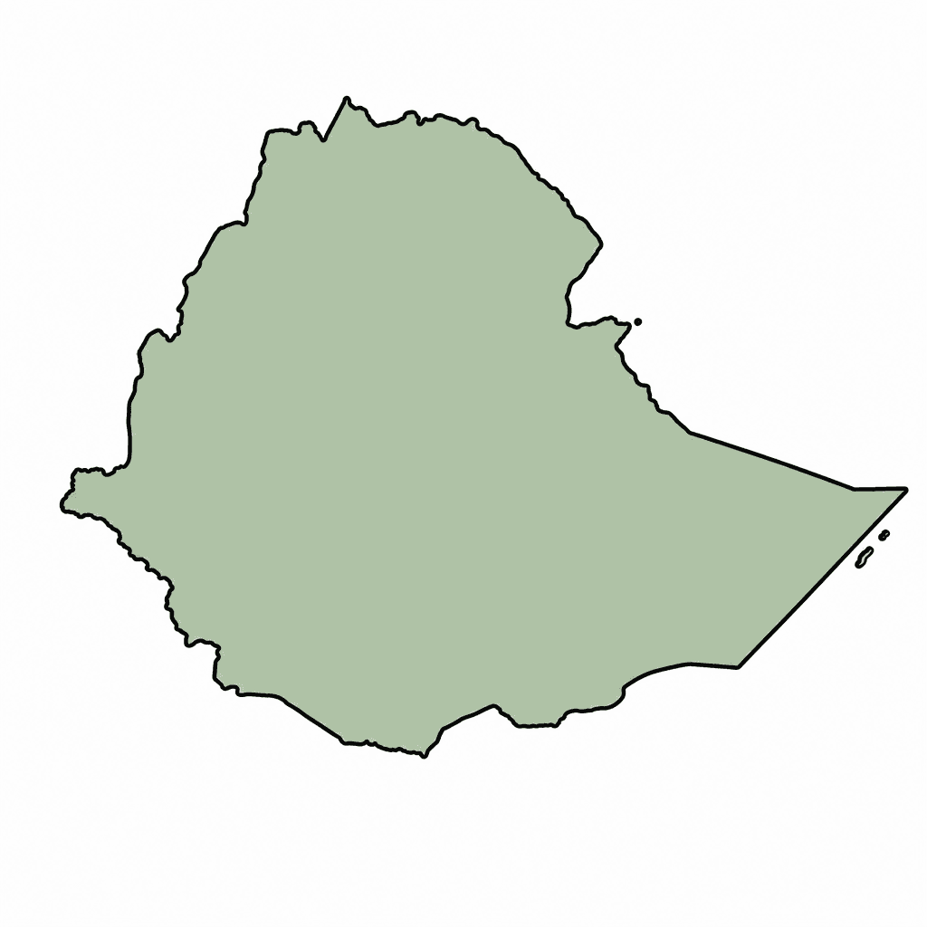 Ethiopia Map Outline