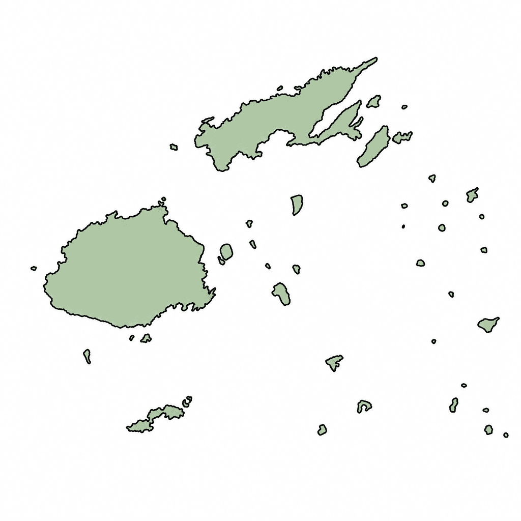 Fiji Map Outline
