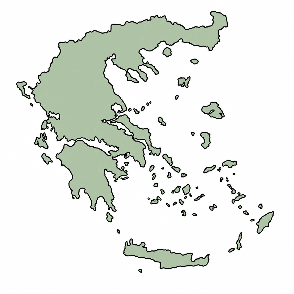 Greece Map Outline