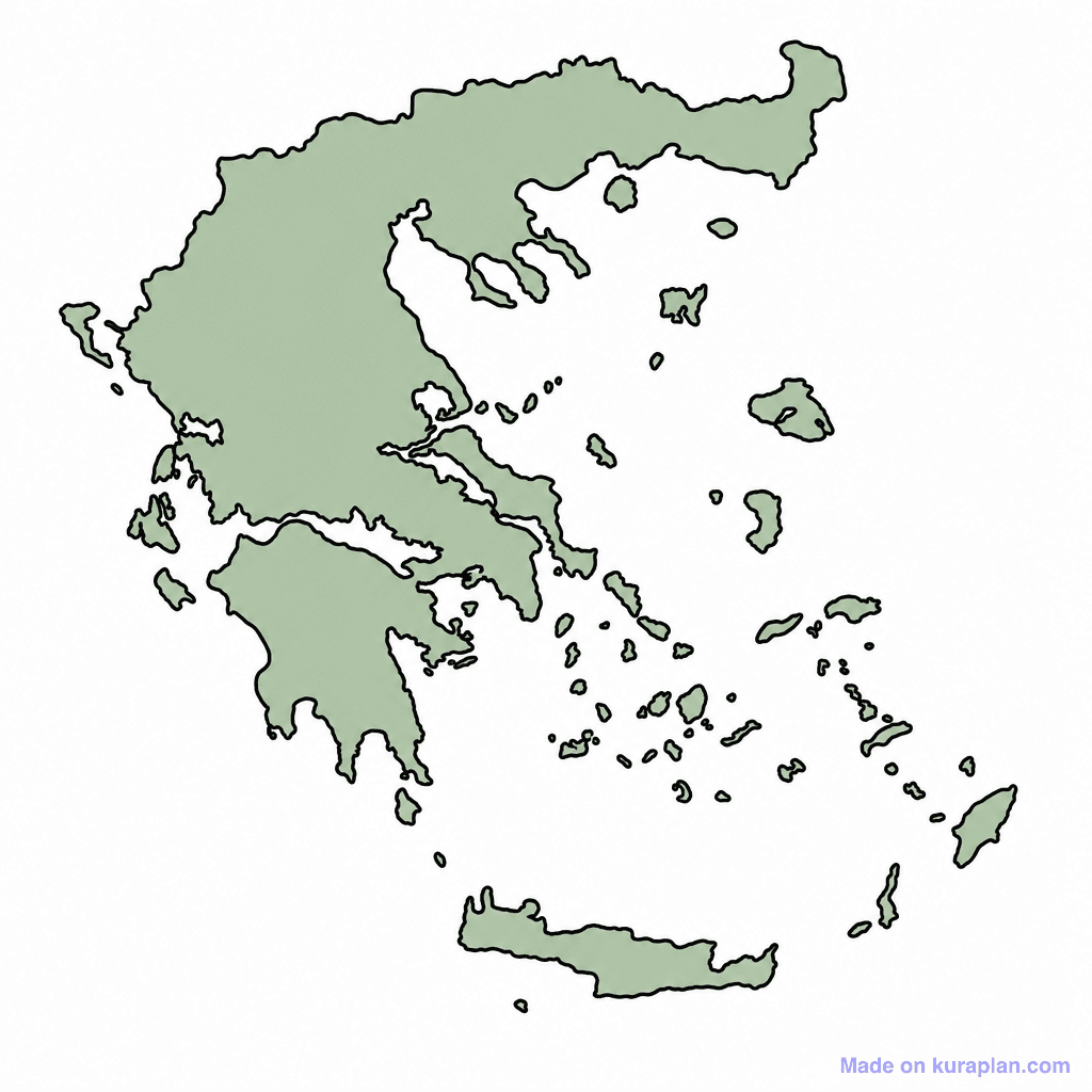 Greece Map Outline