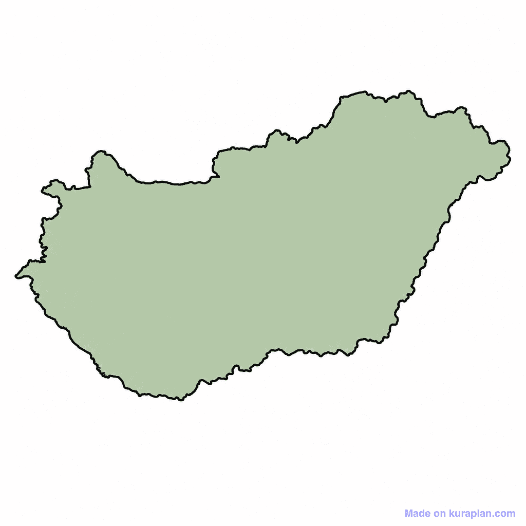 Hungary Map Outline