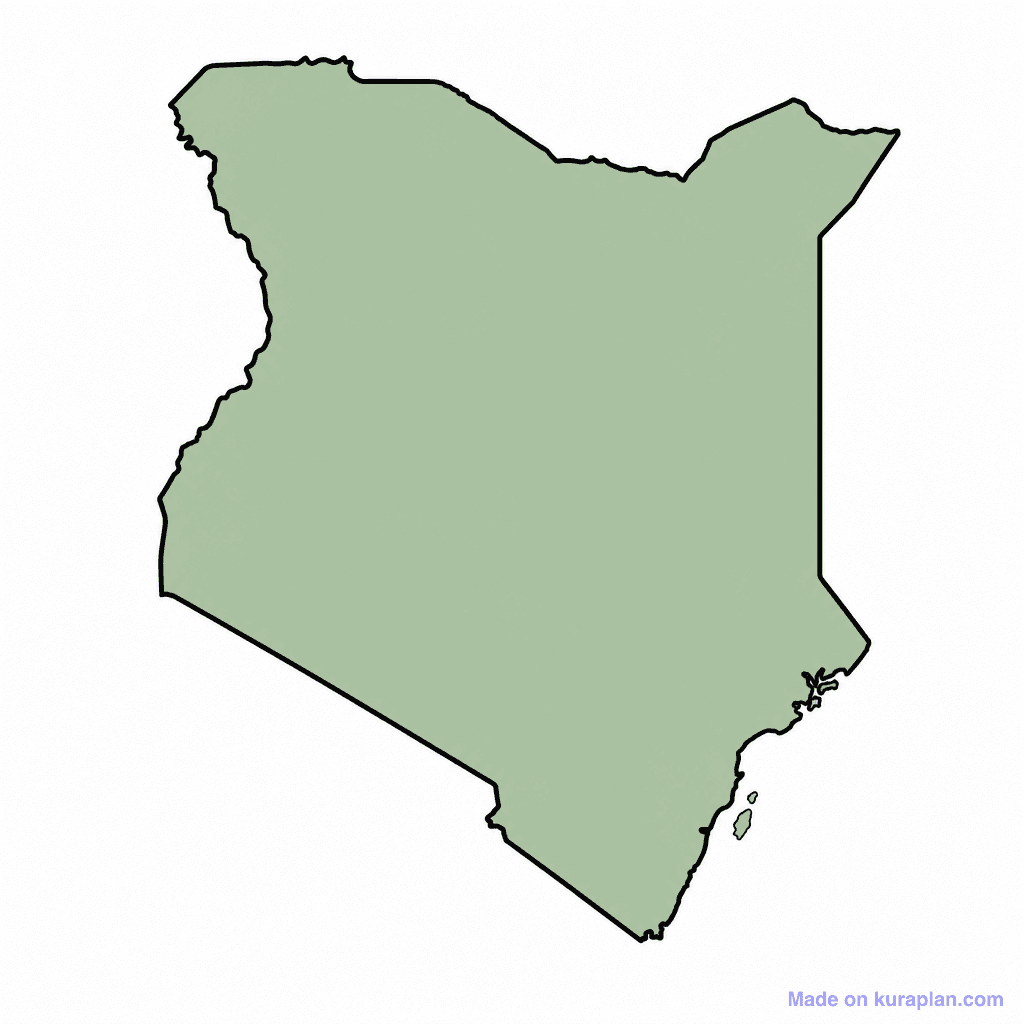 Kenya Map Outline
