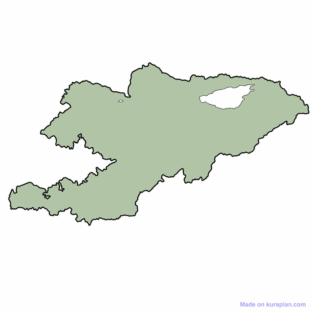 Kyrgyzstan Map Outline