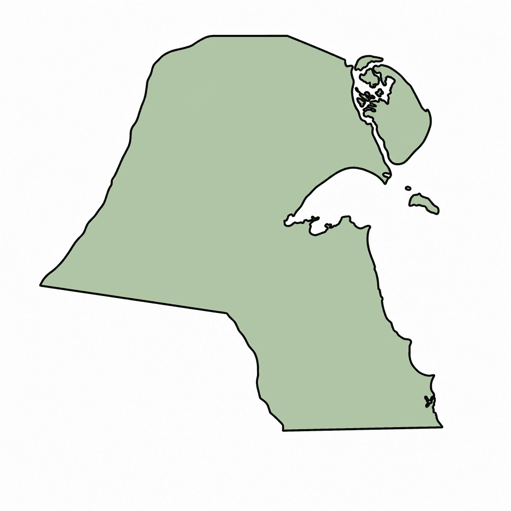 Kuwait Map Outline