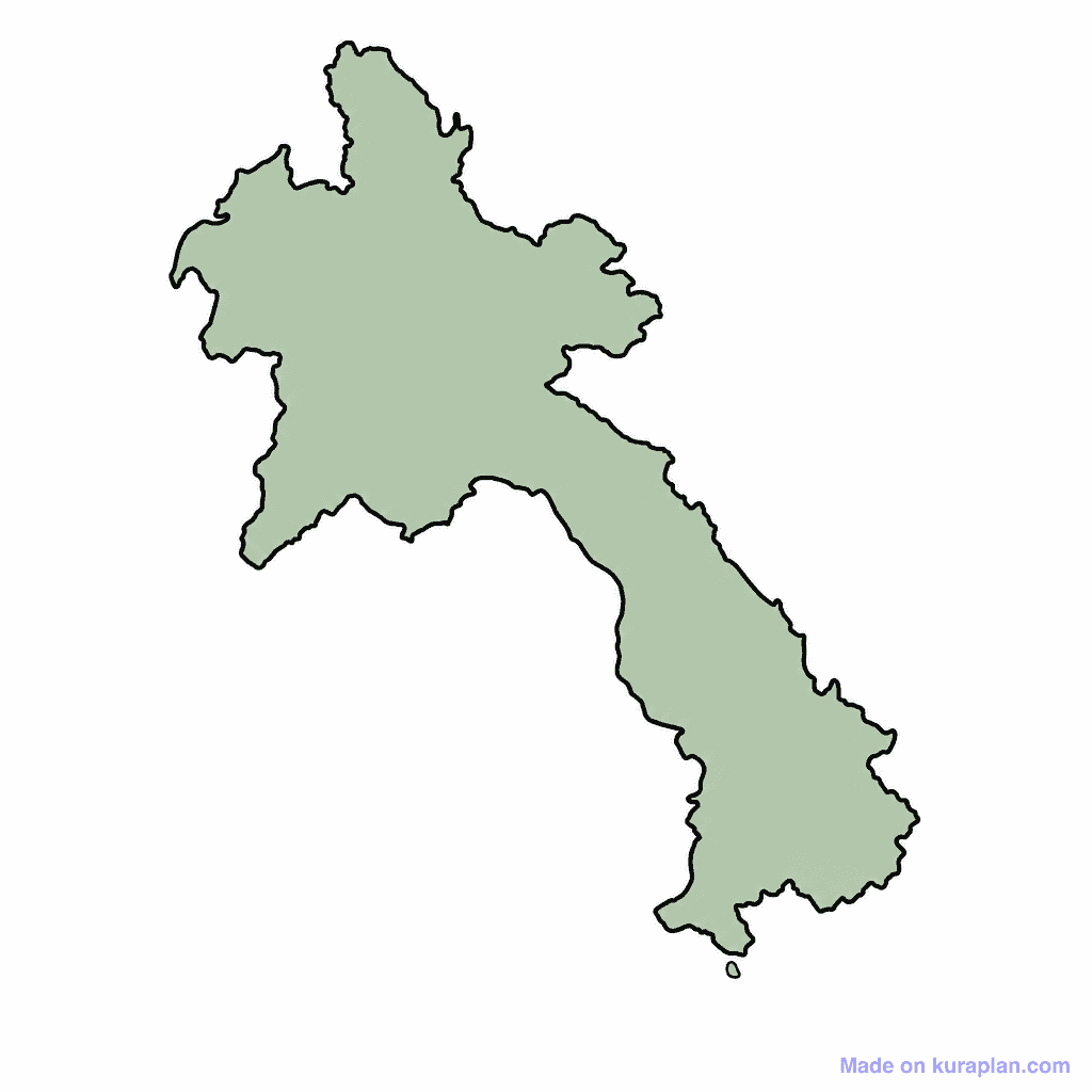 Laos Map Outline