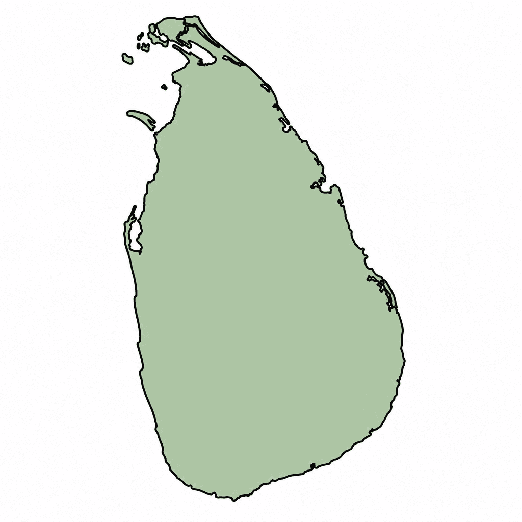 Sri Lanka Map Outline