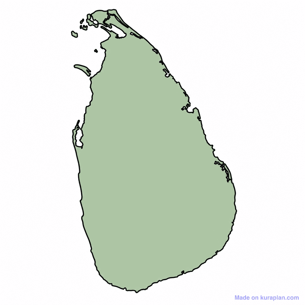 Sri Lanka Map Outline