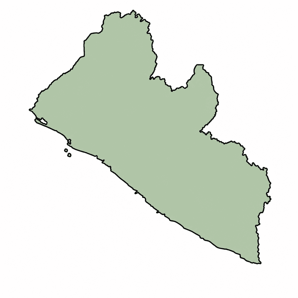 Liberia Map Outline