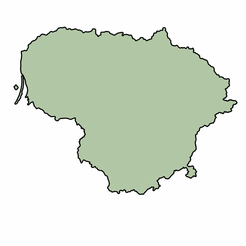 Lithuania Map Outline
