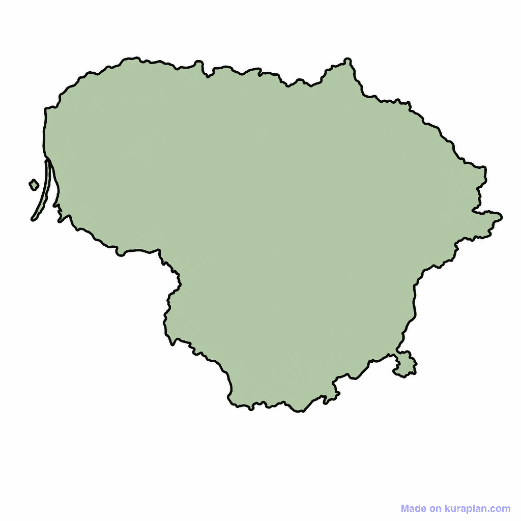 Lithuania Map Outline