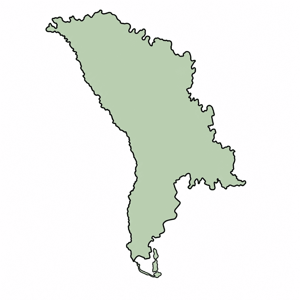 Moldova Map Outline