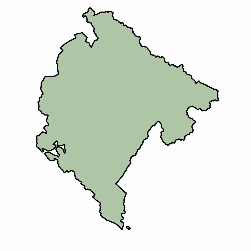 Montenegro Map Outline