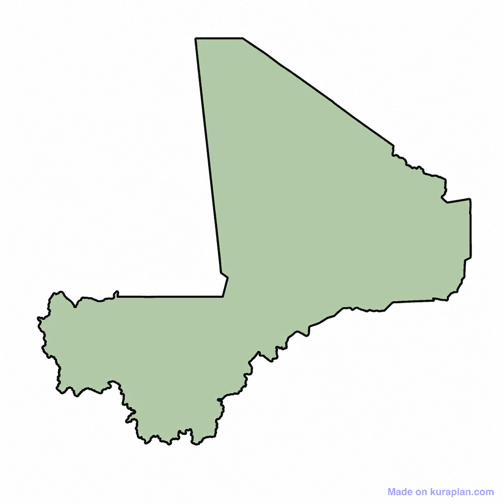 Mali Map Outline