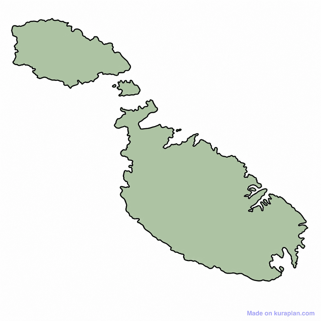 Malta Map Outline