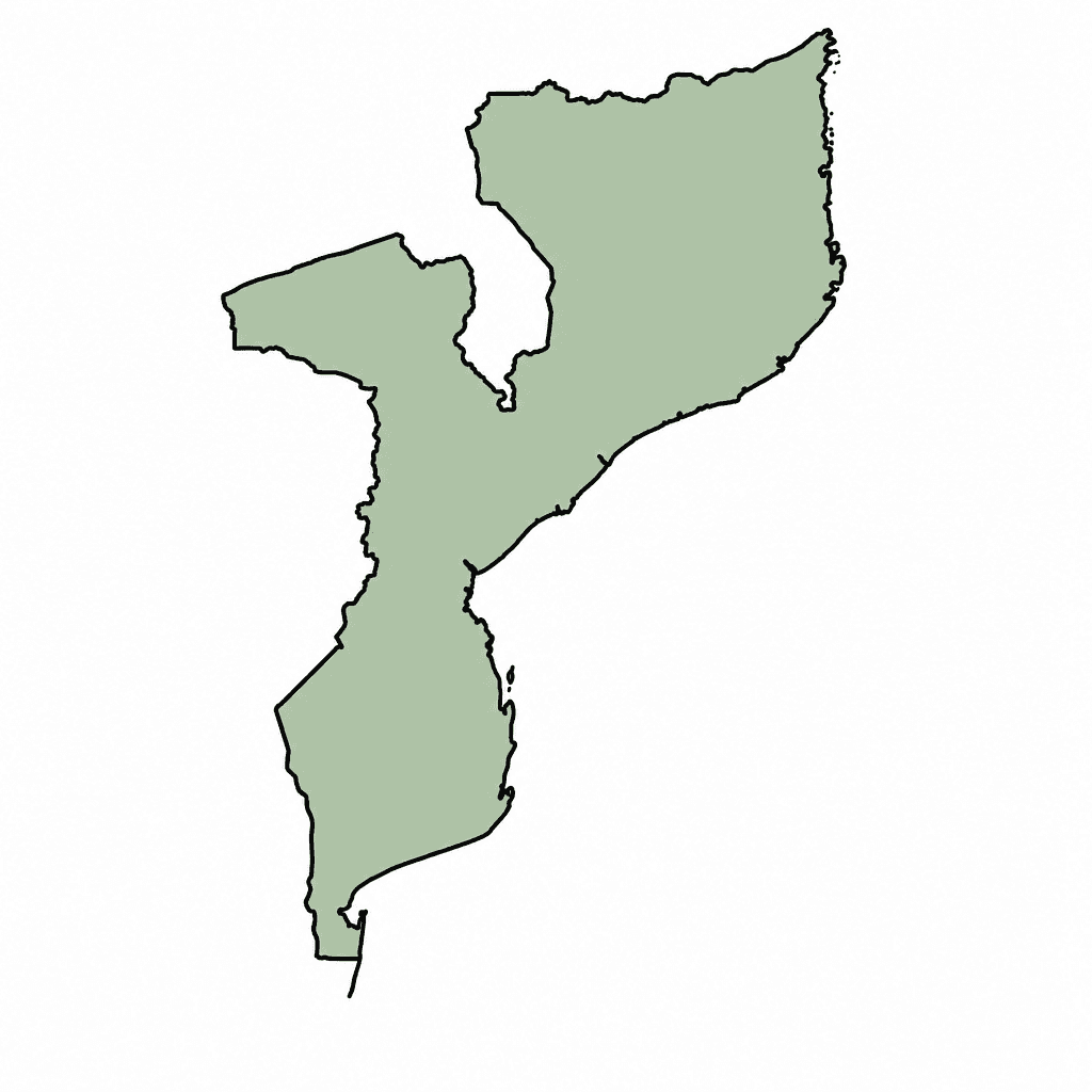 Mozambique Map Outline