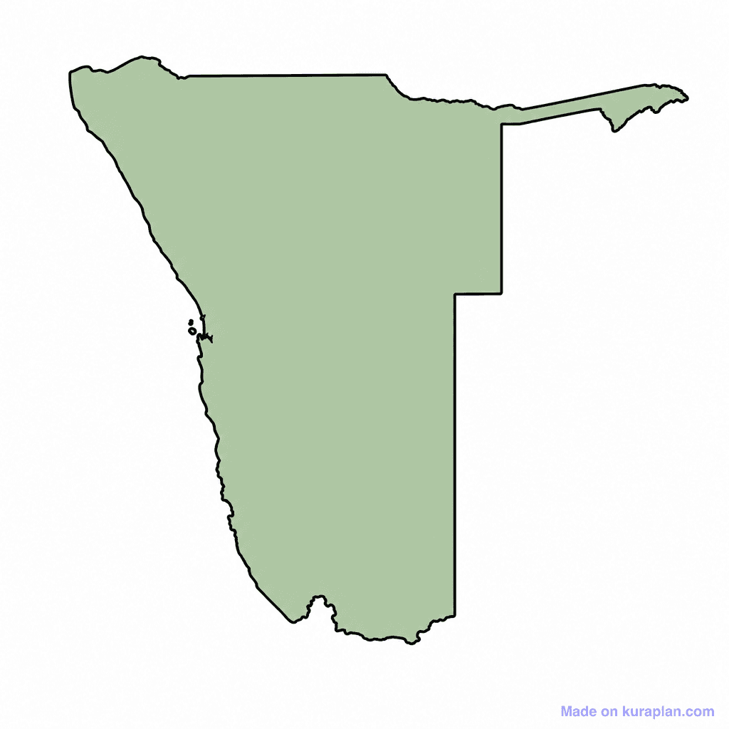 Namibia Map Outline