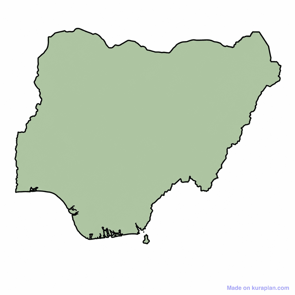 Nigeria Map Outline