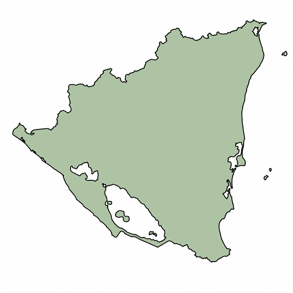 Nicaragua Map Outline