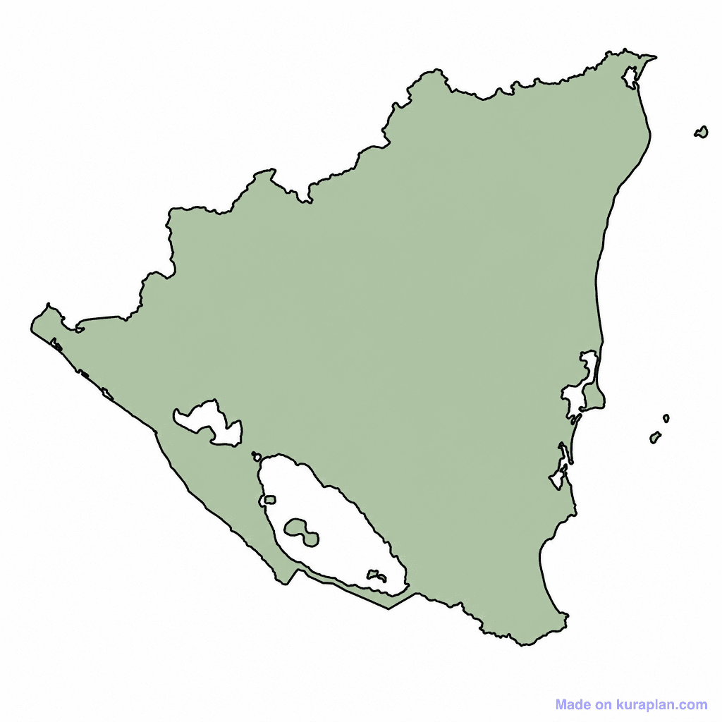 Nicaragua Map Outline